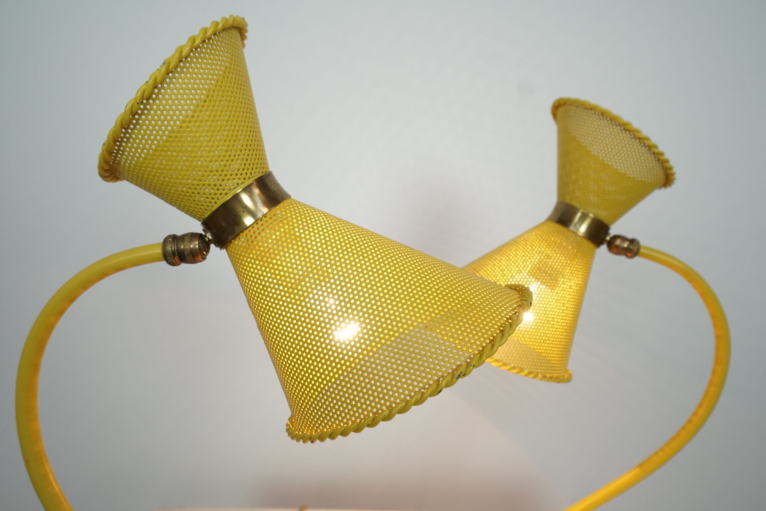 Set of two Mathieu Mategot desk lights