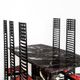 Vintage marble dining table with two extensions, Italy, 80's