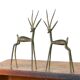 Pair of brass gazelles, 50s
