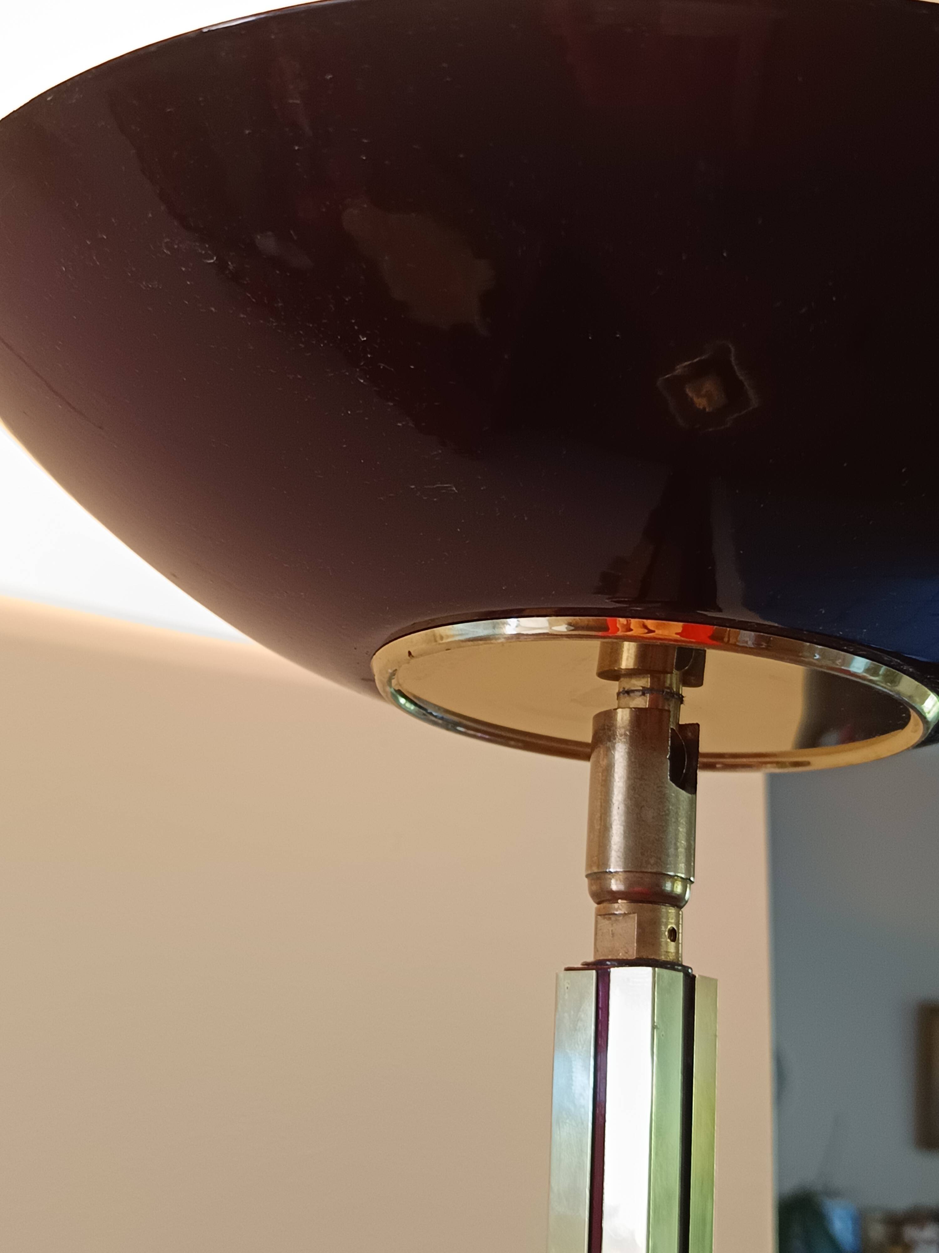 Postmodern design halogen floor lamp with dimmer, Italian, Made in France.