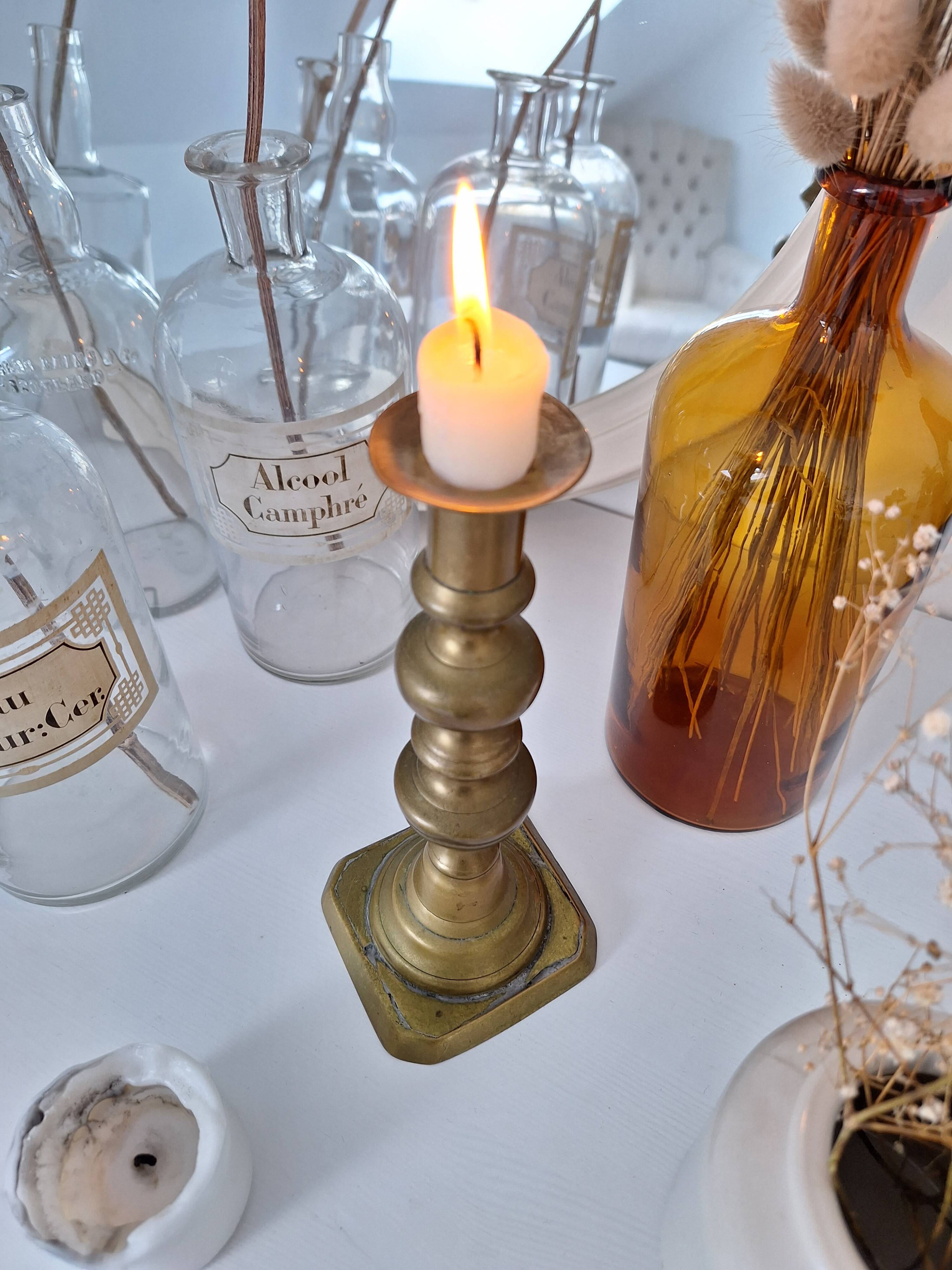 Vintage brass candle holder
