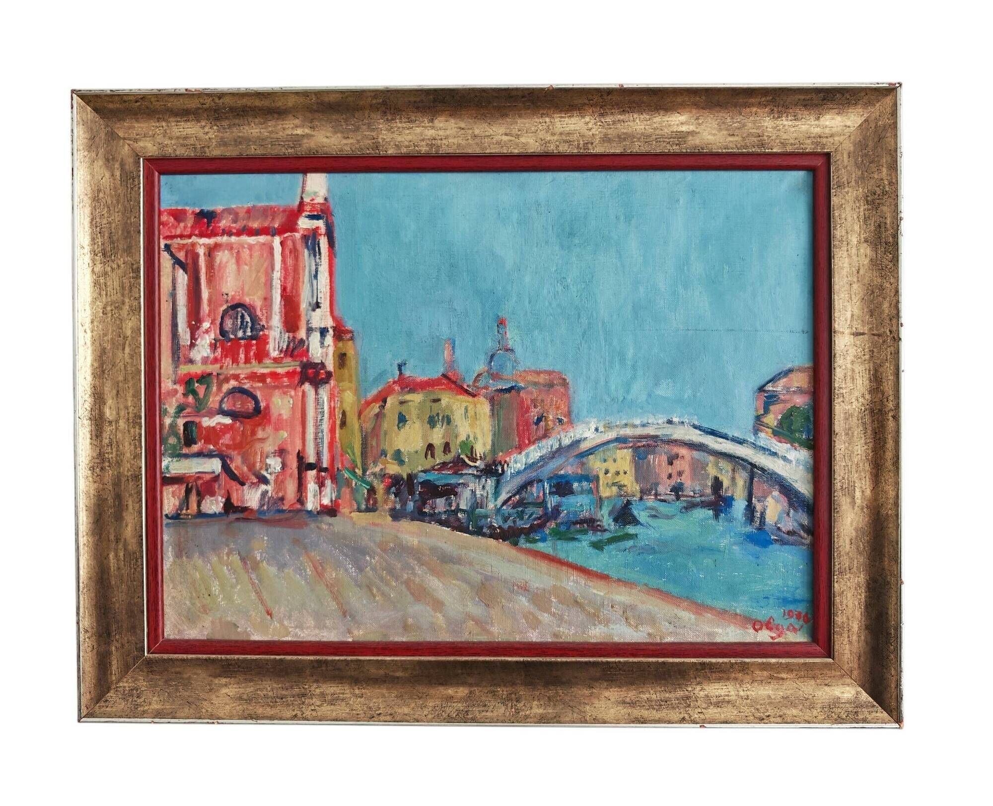 Impressionist painting "Venice", oil on canvas by Olga Milunovic.
