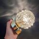 Vintage globe wall lamp, ceiling lamp in molded glass