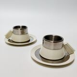 Pair of futuristic coffee cups by Carlo Giannini