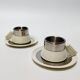Pair of futuristic coffee cups by Carlo Giannini