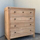 Parisian art deco chest of drawers raw wood