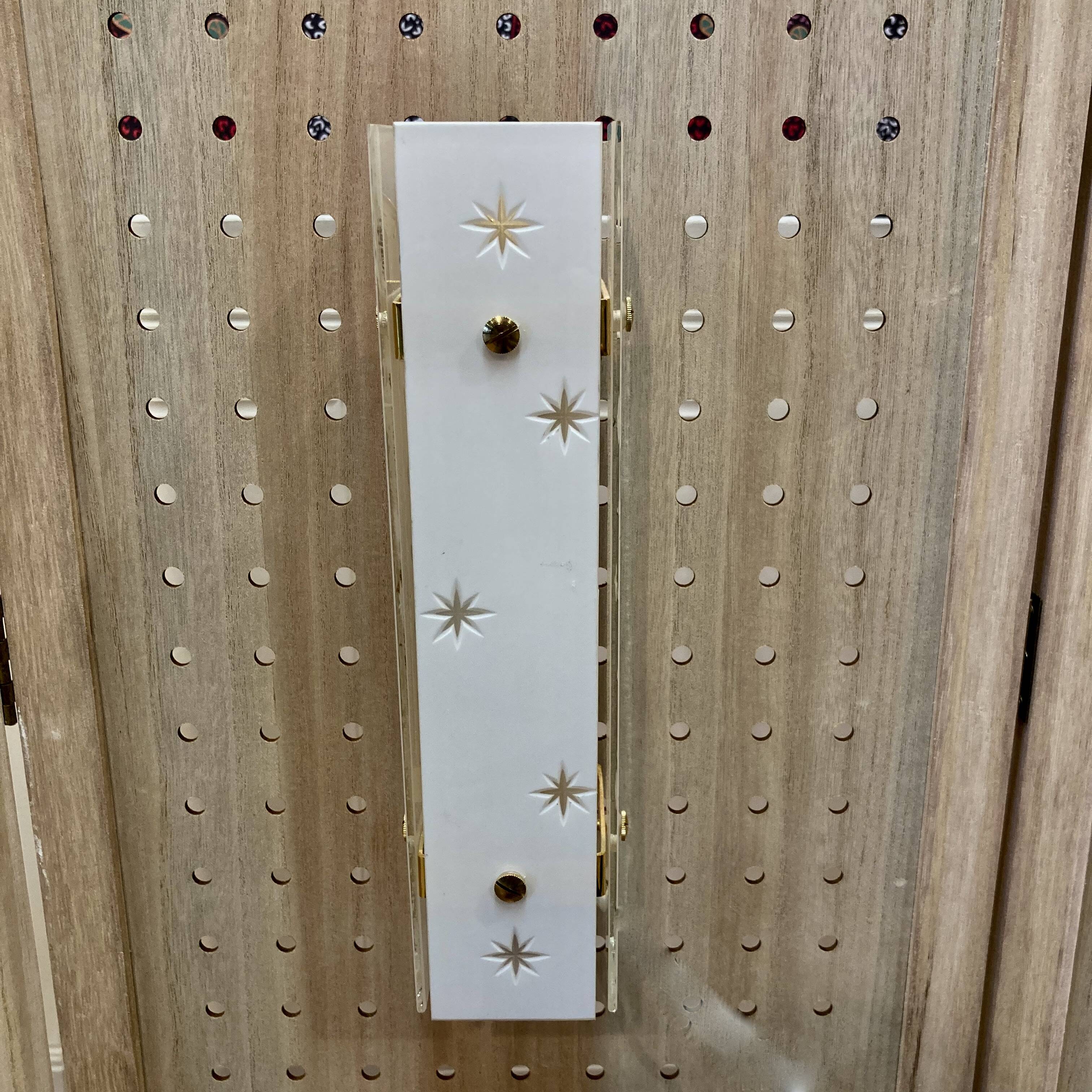 Pair of glass wall lights Scandinavian design 1960.