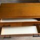 Vintage oak chest of drawers with 4 drawers and splayed legs