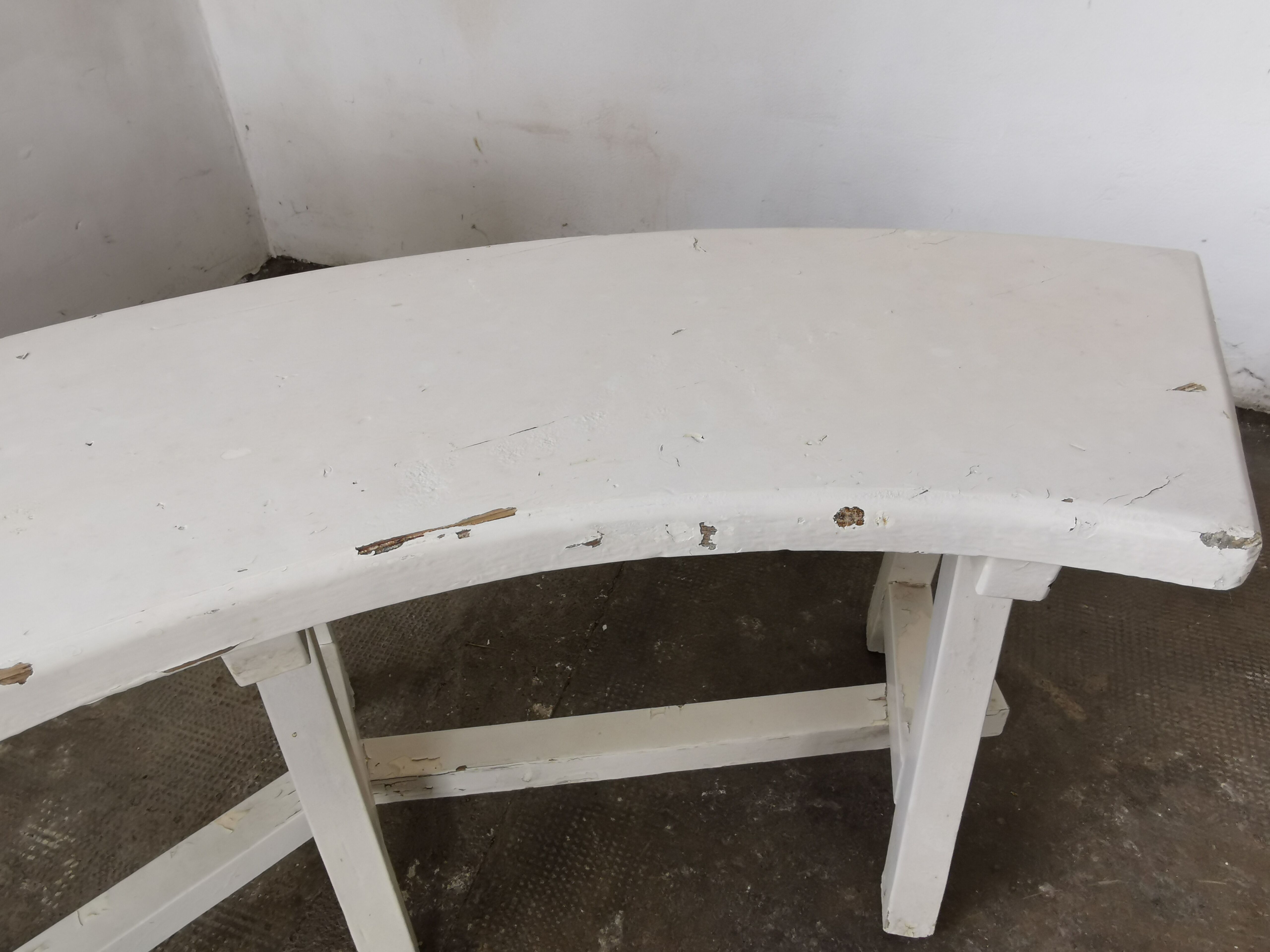 Pair of benches in white fir