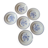 Lot n°1 de 6 assiettes creuses Oeillet de K&G Luneville