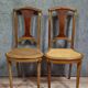 Pair of antique mahogany chairs with caning – Louis XVI style