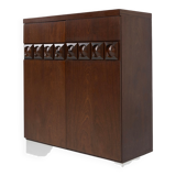 Brutalist geometrical seventies bar cabinet or high-board, Belgium