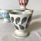Antique earthenware egg cups
