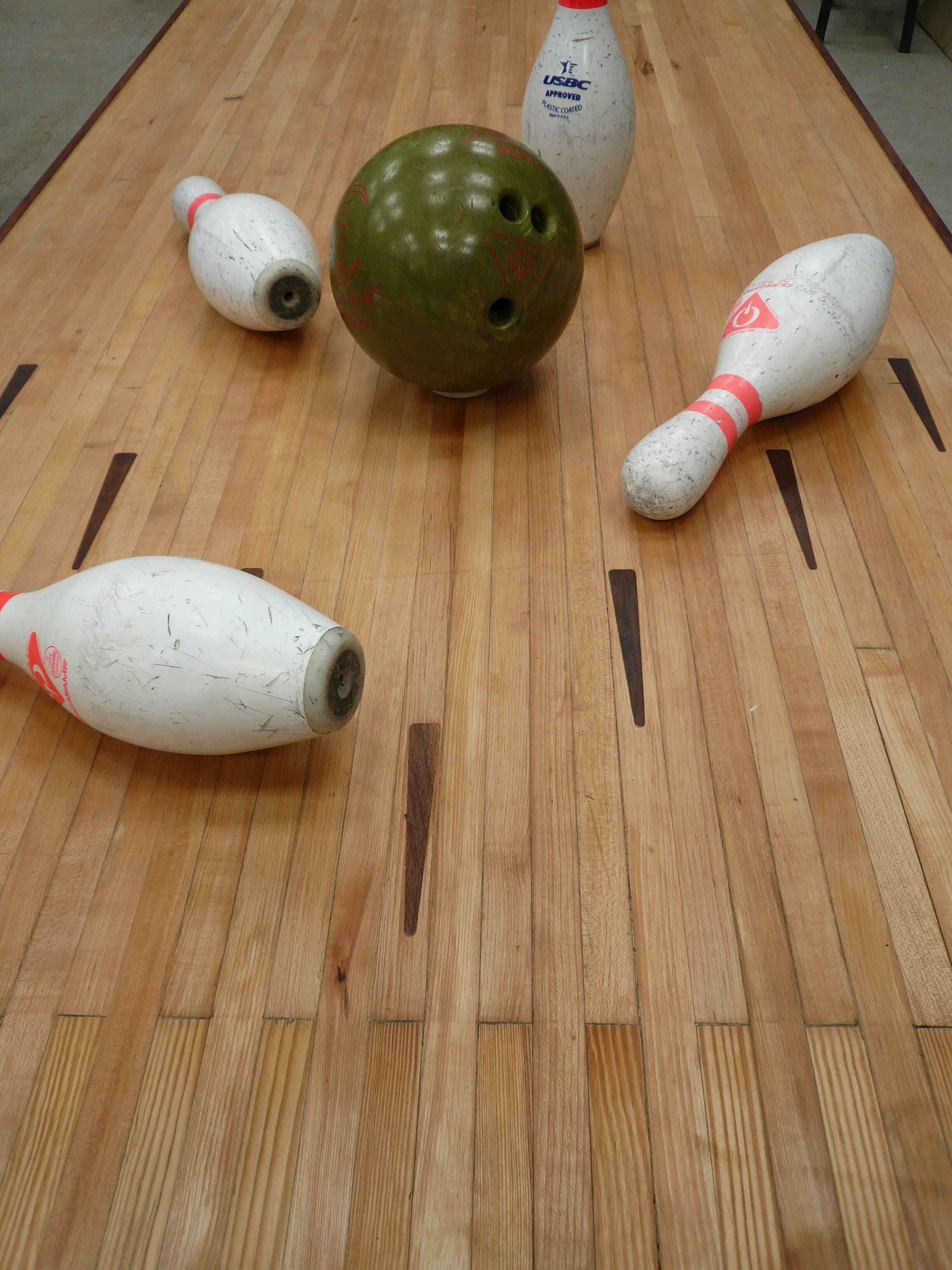 Dining table bowling lane