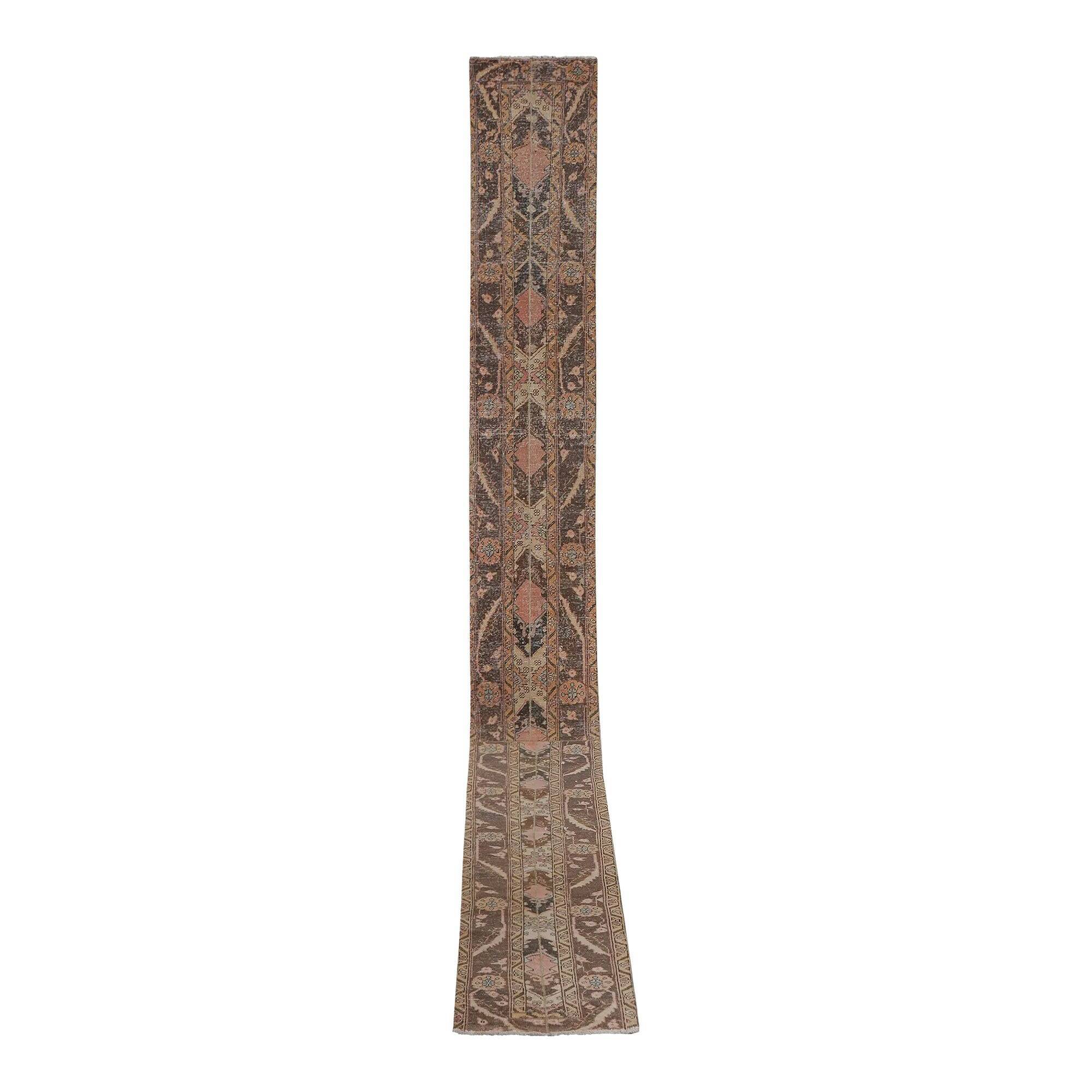 Vintage Turkish hallway rug 53x635 cm