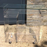 David Lange vintage plexiglass table