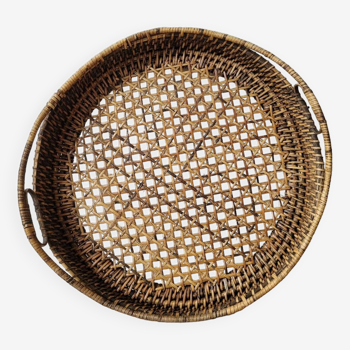 Cane and rattan tray