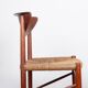 6 Danish chairs in teak and sea rush, model 316 by Peter Hvidt 1960.