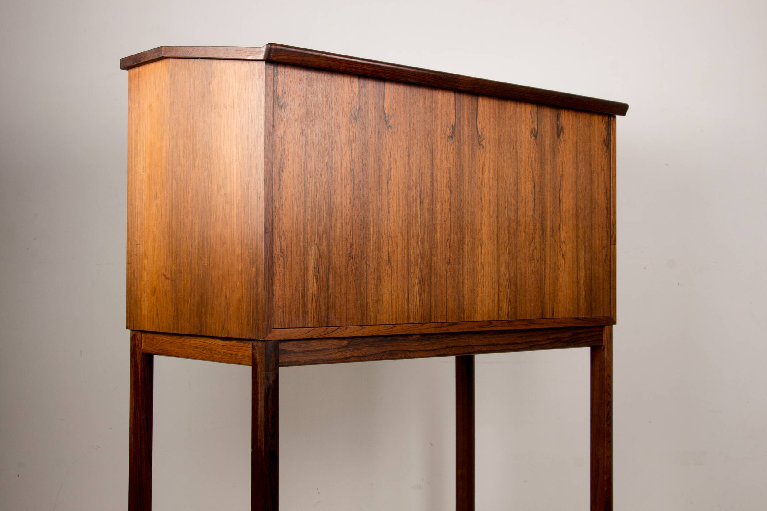 Scriban bar and secretary in Rosewood and Formica by Hans Olsen for CS Mobler 1960.