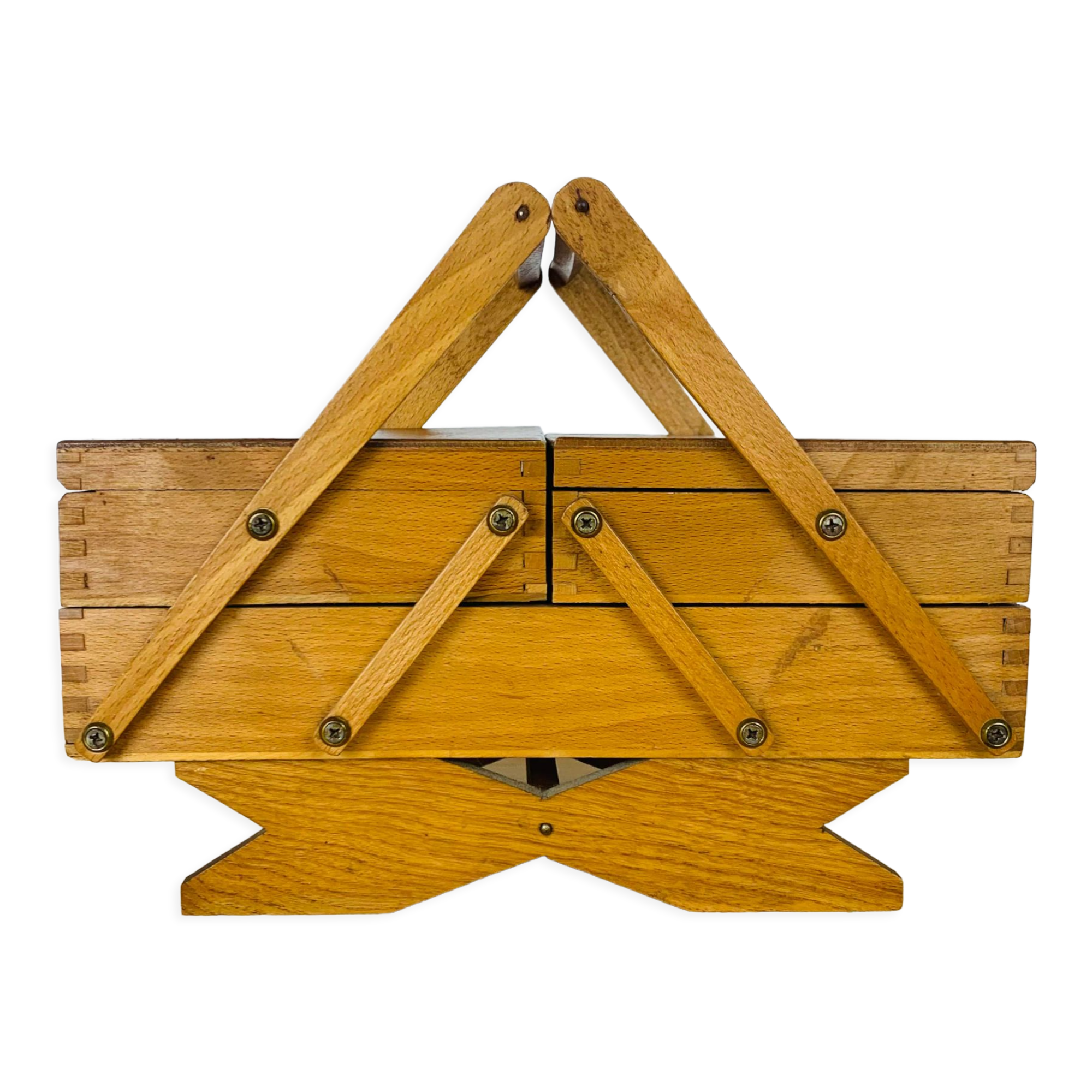 Working wooden sewing box 60s