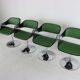 Quatre chaises de salle à manger design belge de l’ère spatiale par Rudi Verelst pour Novalux