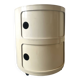 Componibili XL bedside table in cream by A. Castelli for Kartell, design 1970.