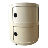 Componibili XL bedside table in cream by A. Castelli for Kartell, design 1970.