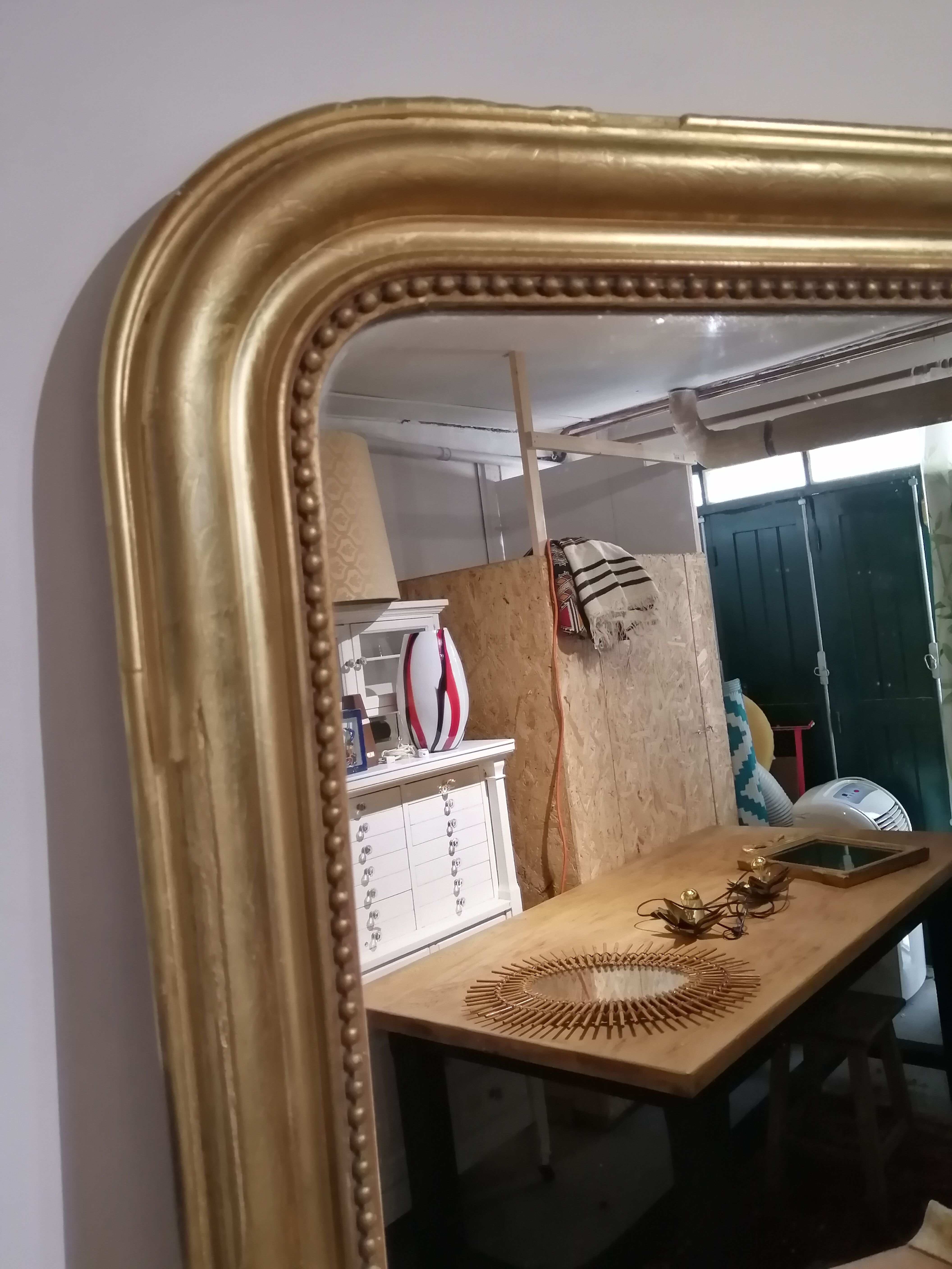 Beautiful mirror Louis Philippe very old golden  59x84cm