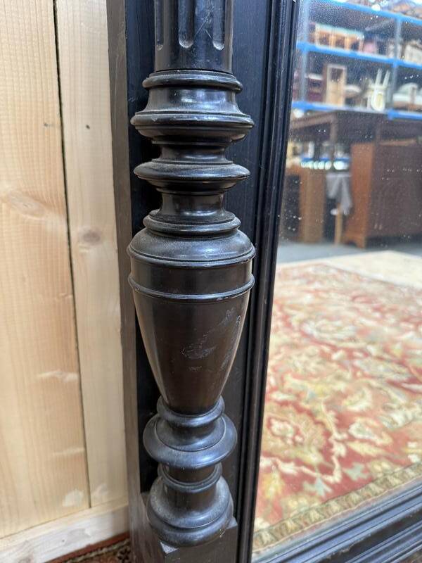 Miroir époque Napoléon III en bois noirci