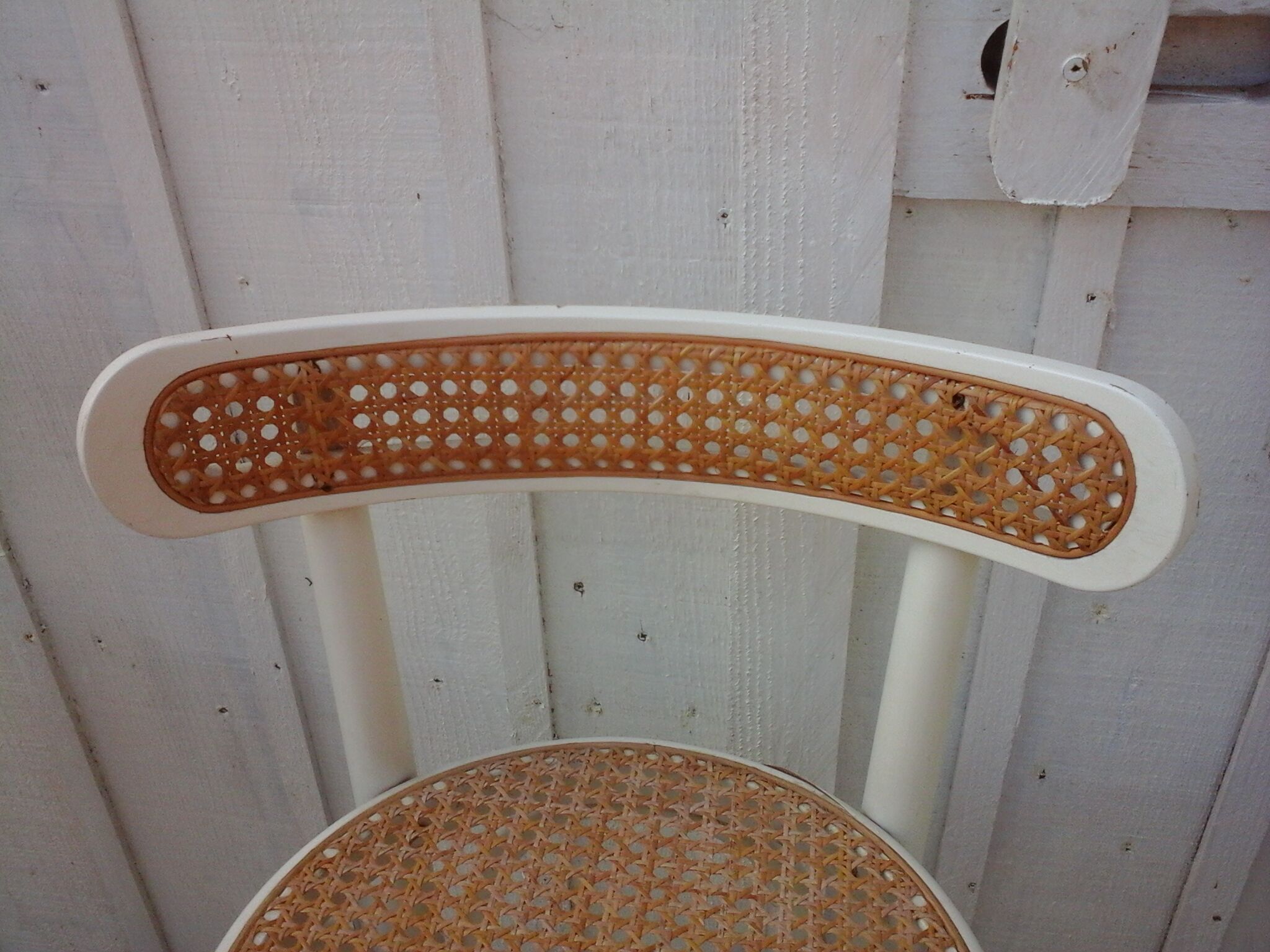 3 high bar cane chairs