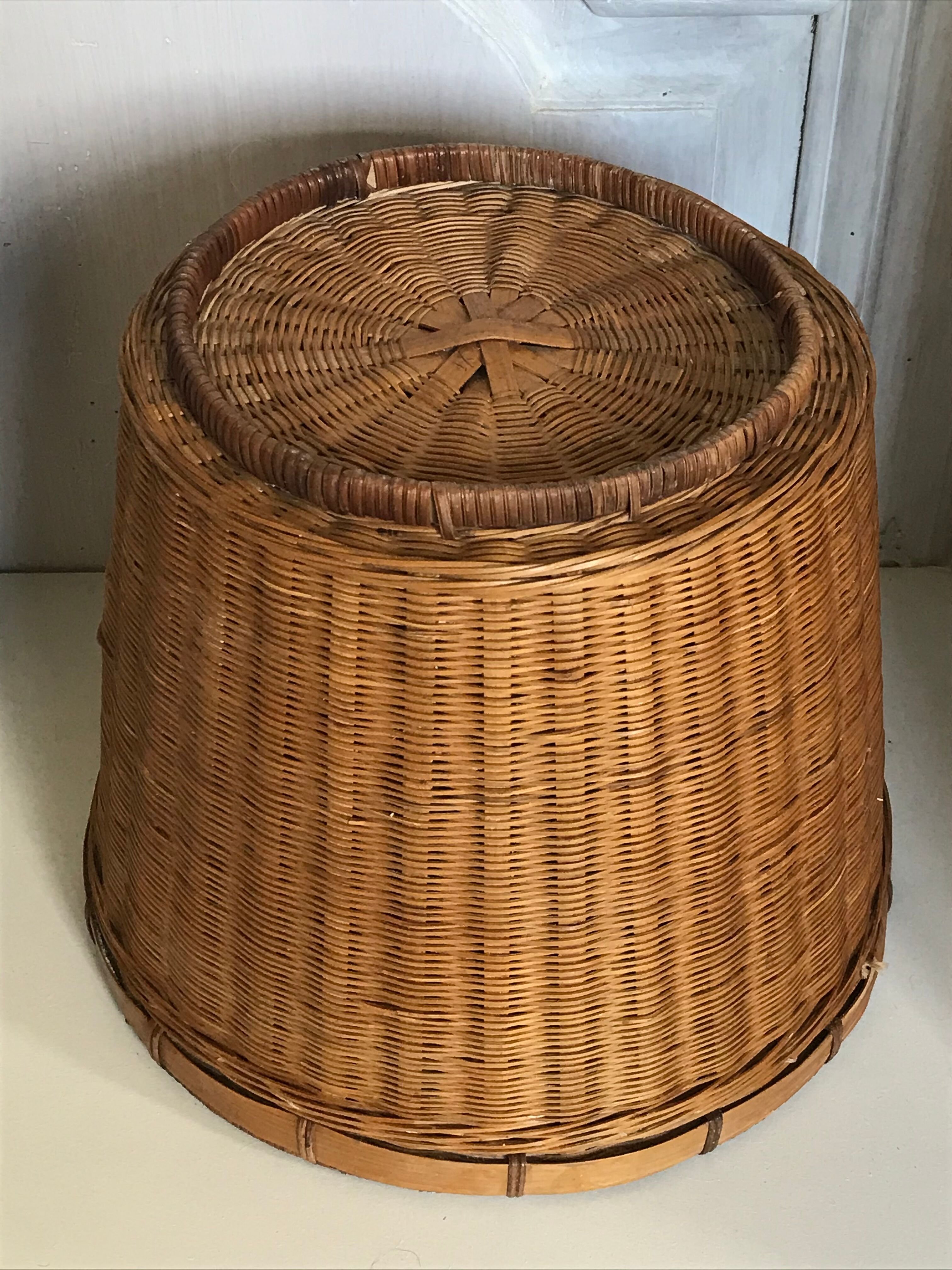 Vintage wicker basket