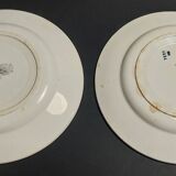 Pair of Saint Amand 20th century earthenware dinner plates