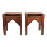 Paire de tabourets art déco