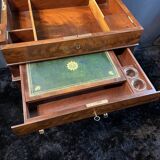 Louis-Philippe period mahogany writing desk with candlestick, 19th century