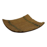 Small "straw" presentation dish, circa 1960