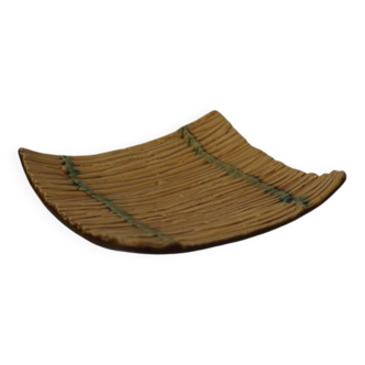 Petit plat de présentation "paille", circa 1960