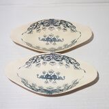 Set of 2 earthenware raviers of Sarreguemines model Jeannette, iron earth