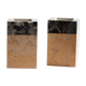 Pair of travertine and granite vases Art Deco