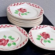 Dining table service, ironstone plates, Badonvilliers