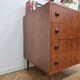 Danish teak commode from the 1960s, 4 drawers, tapered legs.