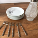 Lot of 6 forks bamboo shape