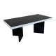 Vintage 1970s coffee table — Black smoked glass top