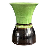 Bicolour vase in glazed terracotta - Savoyard craftsmanship