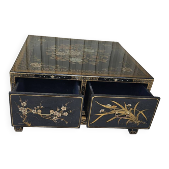 Table basse chinoise avec 4 tiroirs