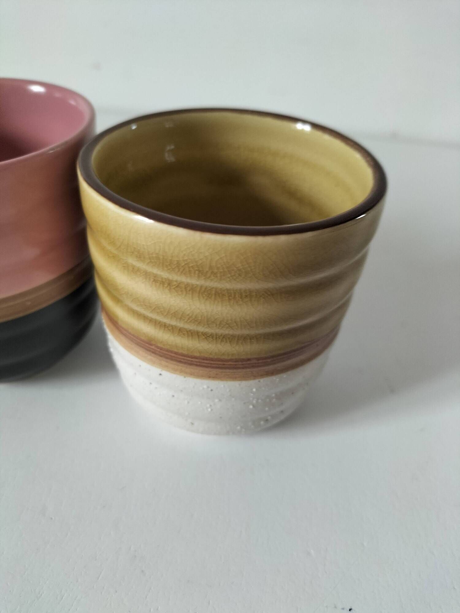 Ceramic cup trio
