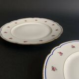 6 Paris porcelain plates, "A la Reine" model, 1890, Damon