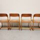 Series of 4 chairs Baumann Traineau