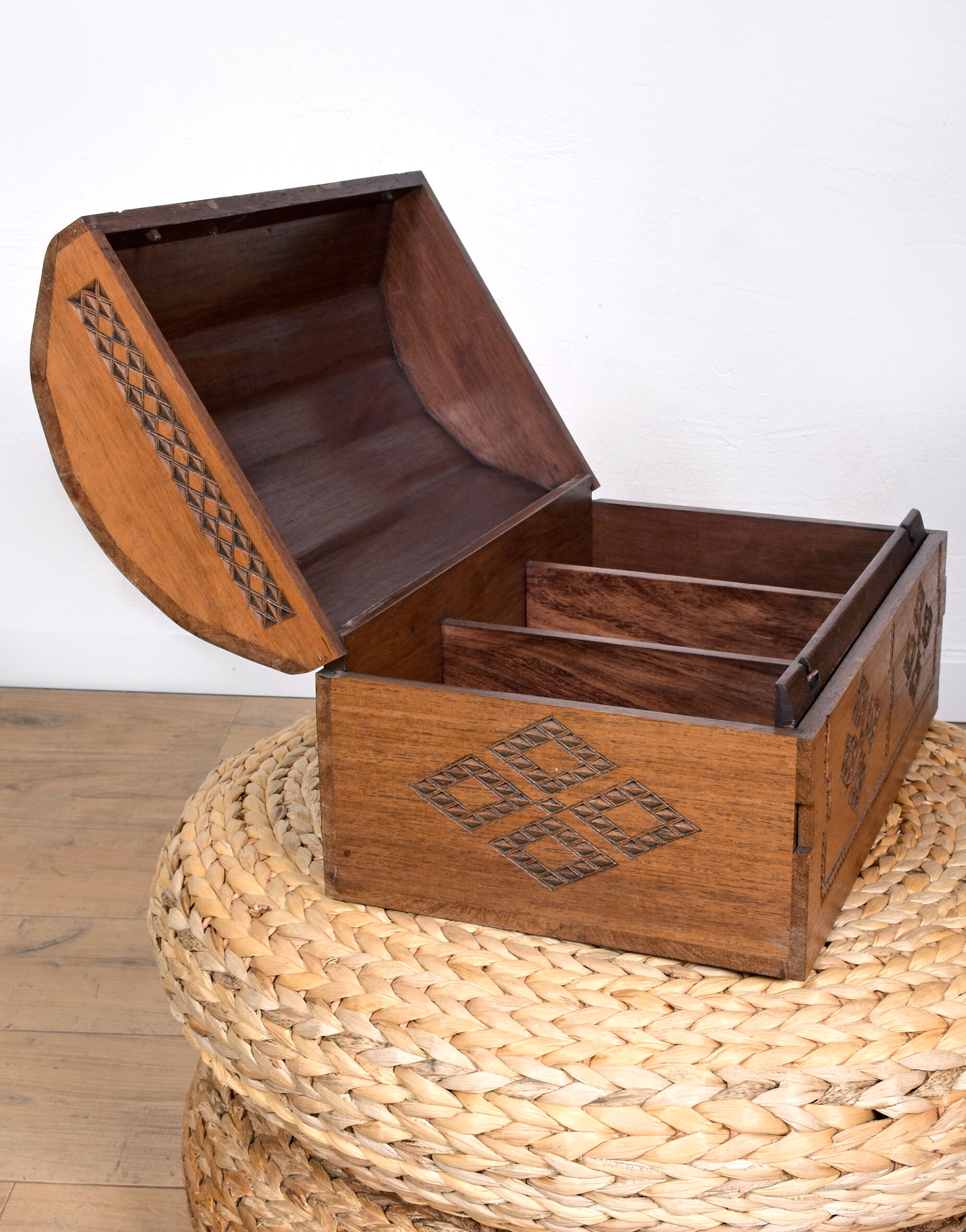 Malagasy carved chest made of precious wood