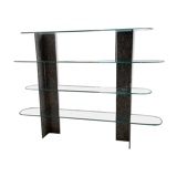 Roche Bobois stone and glass sculpture shelf 1970s