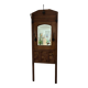 Wooden and wrought iron coat rack